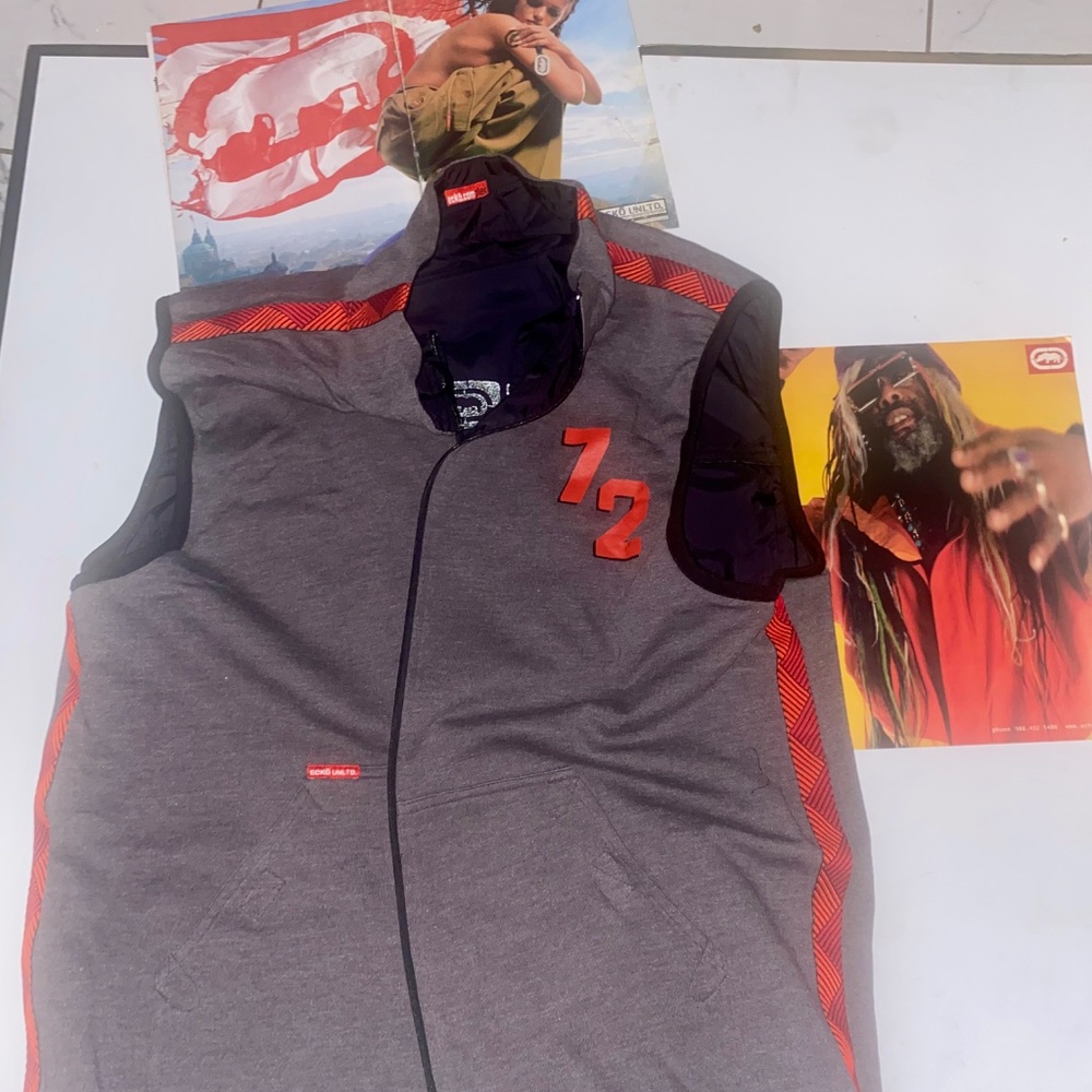 Ecko Vintage Reversible Vest Sz 2X - Picture 9 of 14